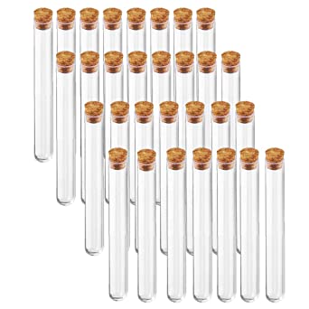 Photo 1 of 48 PCS Glass Test Tubes with cork stoppers