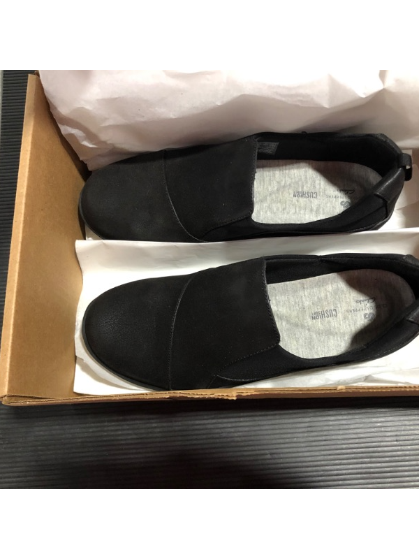 Photo 2 of Clarks Women's CloudSteppers Sillian Paz Slip-On Loafer in 8.5 black synthetic nubuck