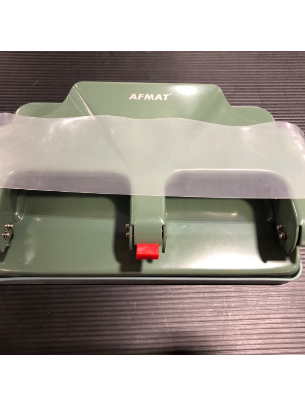 Photo 2 of Heavy Duty 3 Hole Punch, 40-Sheet Heavy Duty Paper Punch, Green