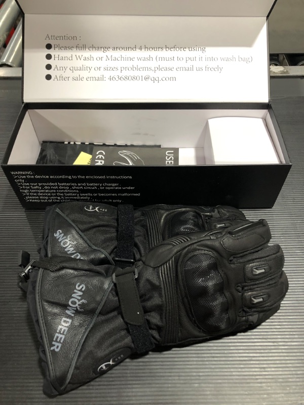 Photo 2 of Electric Heated Gloves for Men & Women, Waterproof & Windproof Ski Gloves Rechargeable Battery Gloves with Touchscreen Three Heat Settings Thermal Gloves for Cold Weather Snowboarding Shovel Snow