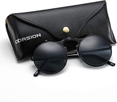 Photo 1 of COASION Vintage Round Flip Up Sunglasses for Men Women Juniors Circle Sun Glasses