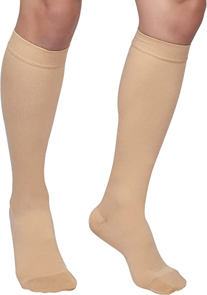 Photo 1 of MGANG® Compression Socks- 1 Pair, Beige