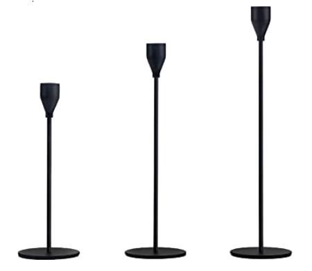 Photo 1 of Black Candlestick Holders for Table Centerpiece 