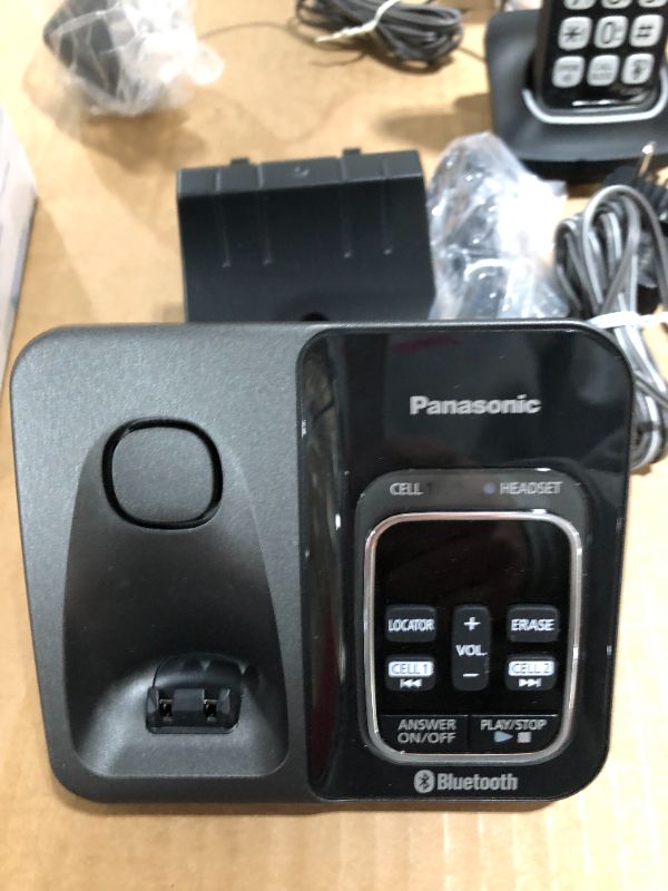 Photo 2 of Panasonic KX-TGD564M Link2Cell Bluetooth Cordless Phone with Voice Assist and Answering Machine - 4 Handsets