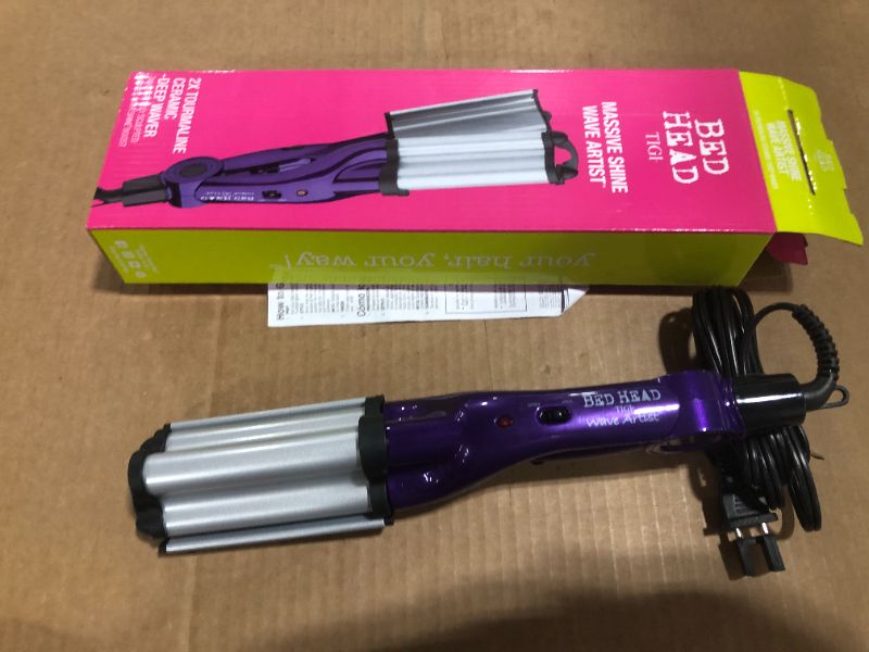 Photo 3 of Bed Head Wave Artist Deep Waver for Beachy Waves Generation II 400 Yes 2 Inch Hair Straightner & Styling in Purple