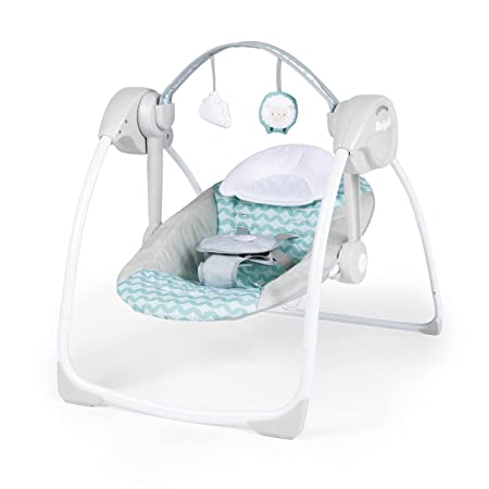 Photo 1 of Ity by Ingenuity Swingity Swing Easy-Fold Portable Baby Swing, Goji, Blue
