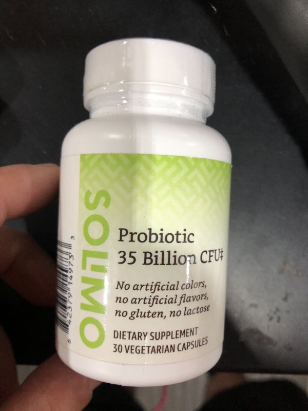 Photo 3 of Amazon Brand - Solimo Probiotic 35 Billion CFU, 8 Probiotic Strains with Prebiotic Blend, Supports Healthy Digestion, 30 Vegetarian Capsules, EXP 07 05 2022