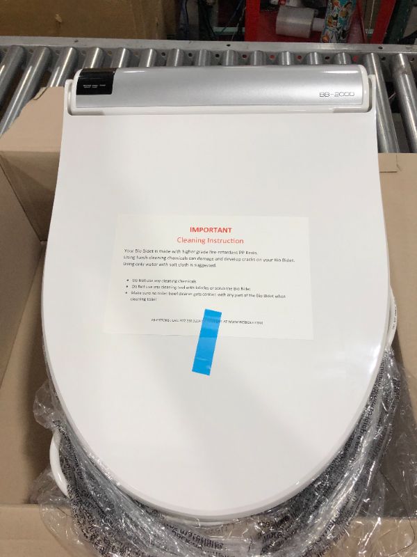 Photo 5 of Bio Bidet Bliss BB2000 Elongated White Smart Toilet Seat, Premier Class, Unlimited Warm Water, Vortex Wash, Bidet Seat w /Remote Control