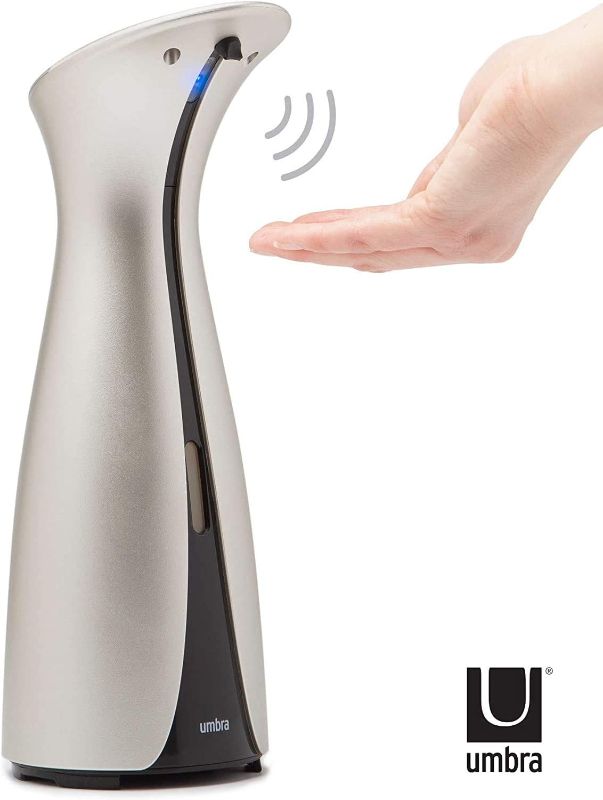 Photo 1 of Umbra Otto Automatic Soap Dispenser Touchless, Hands Free Pump for Kitchen or Bathroom, 8.5 OZ, Nickel
