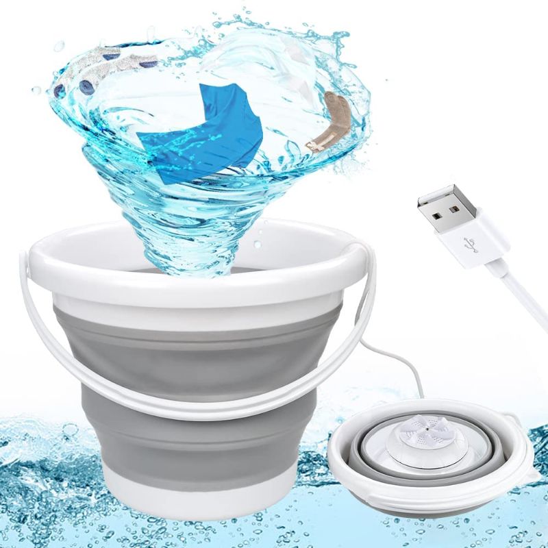 Photo 1 of Mini Washing Machine, Portable Foldable Ultrasonic Turbine Washer ONLY BUCKET