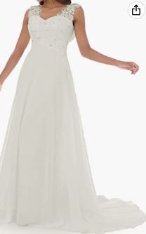 Photo 1 of Abaowedding Women's Wedding Dress Lace Double Sleeveless Evening Dress size 14 (Not exact as stock)