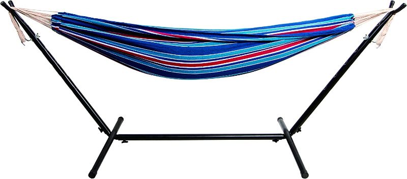 Photo 1 of BalanceFrom Double Hammock with Space Saving Steel Stand and Portable Carrying Case, 450-Pound Capacity
