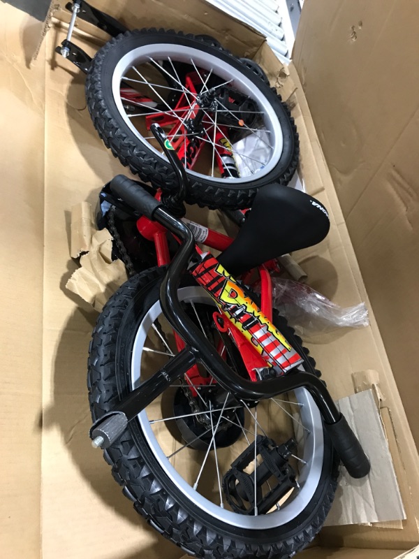 Photo 2 of Magna Kids Bike Boys 16 Inch Wheels with Training Wheels in Yellow, Green and Red for Ages 4 Years and Up
