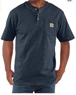 Photo 1 of Carhartt Men's Loose Fit Heavyweight Short-Sleeve Pocket Henley T-Shirt M