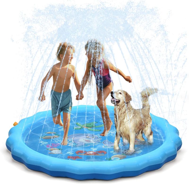 Photo 1 of Splash Pad, Sprinkler Pool for Kids and Dog, Outside Water