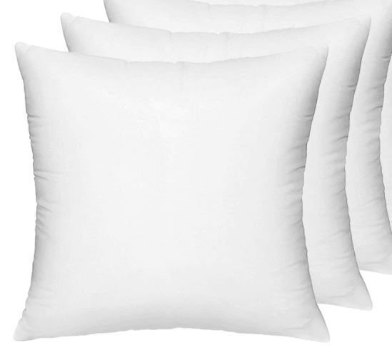 Photo 1 of 18x18 Pillow Insert Set of 3, Decorative Euro Square Throw Pillow Inserts for Couch, Sofa, Bed
