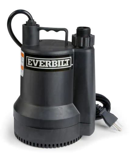 Photo 1 of 1/6 HP Plastic Submersible Utility Pump
