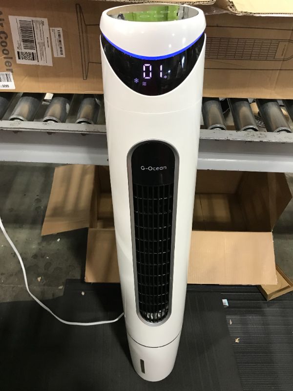 Photo 3 of Evaporative Cooler - 46" Swamp Cooler with Remote, G-Ocean Cooling Fan with Night Light, 8H Timer, Oscillating, 3 Modes, 3 Speeds.