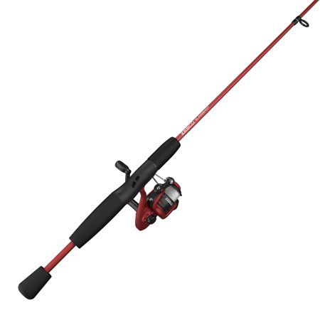 Photo 1 of Zebco Slingshot Spinning Reel and Fishing Rod Combo, 5-Foot 6-in 2-Piece Rod, Red
