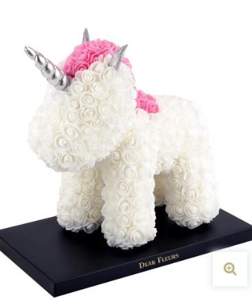 Photo 1 of Artificial White Rose Unicorn