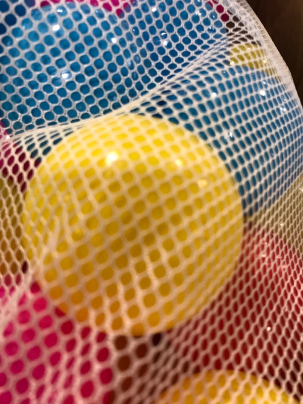 Photo 3 of Amazon Basics BPA Free Plastic Ball Pit Balls with Storage Bag, 1,000 Ct (2.3” Diameter), Bright Colors