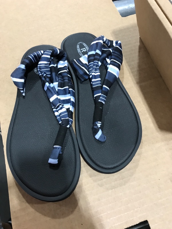 Photo 2 of Ranberone Womens Yoga Sling Slip On Flat Black Blue Thong Sandals Size NO SIZE SPECIFICATION****
