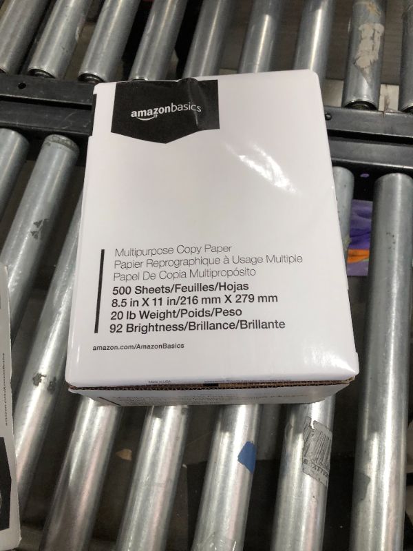 Photo 2 of Amazon Basics Multipurpose Copy Printer Paper - White, 8.5 x 11 Inches, 3 Ream Case (1,500 Sheets)
