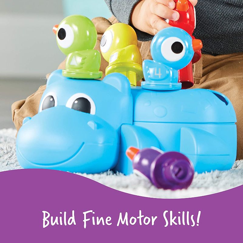 Photo 1 of Learning Resources Huey The Fine Motor Hippo, Fine Motor Toy for Toddlers, Develops Counting and Color Recognition, Educational Toys for Toddlers, 7 pieces, Ages 18 mos+
