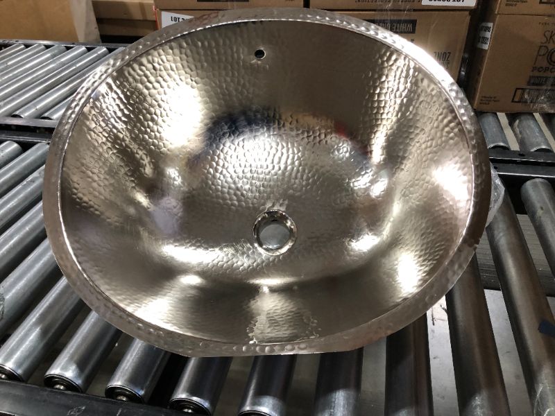 Photo 1 of  Sinkology Pavlov Metal Oval Undermount Bathroom Sink 