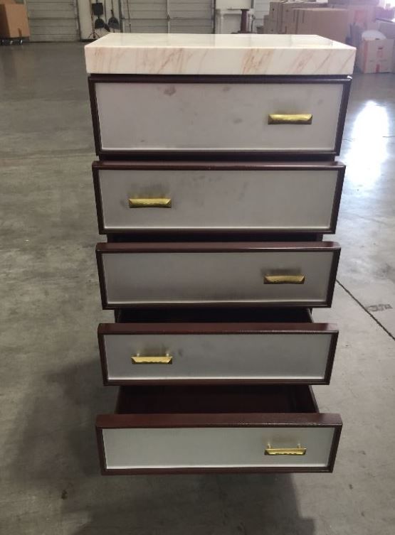 Photo 1 of 5 DRAWER DRESSER H 39 INCH L 24 INCH W 16 INCH