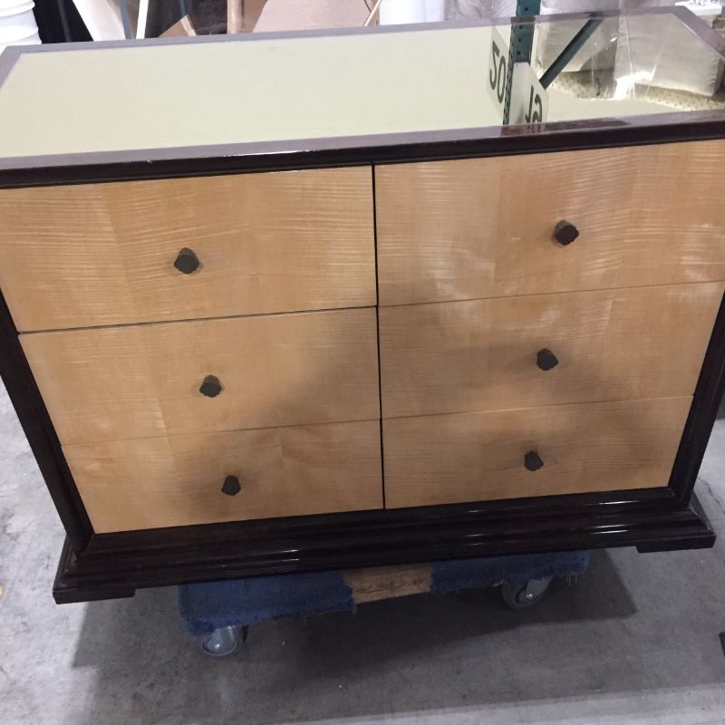 Photo 5 of 6 DRAWER ESPRESSO DRESSER WITH BAR REFLECTIVE GOLD TOP 48L X 19W X 36H INCHES