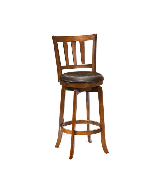 Photo 1 of Presque Isle Traditional Cherry Swivel Counter Height Stool