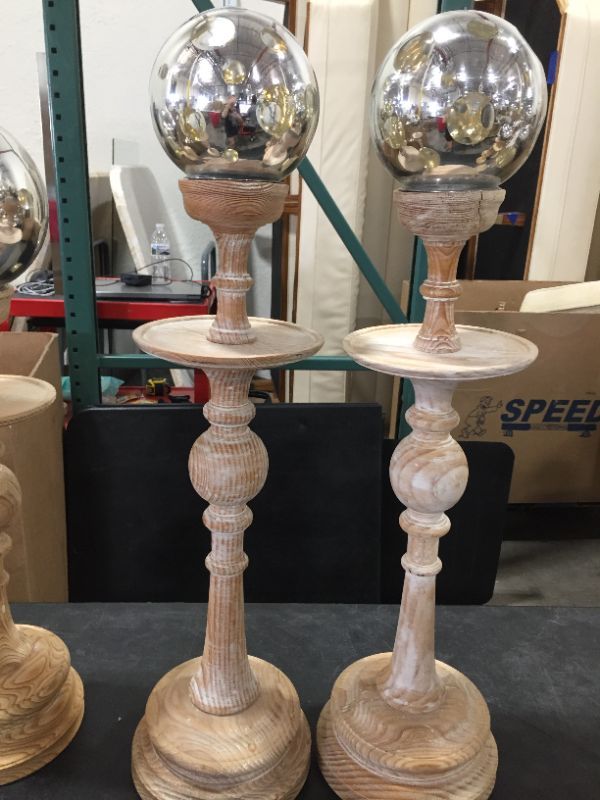 Photo 1 of Table Decoration Silver Sphere 24 Inches