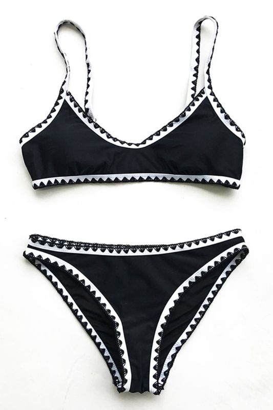 Photo 2 of Black And White Crochet Bikini SIZE M 
