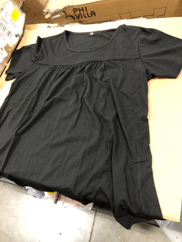 Photo 1 of women's dress shirt 
short sleeve 
black
Large