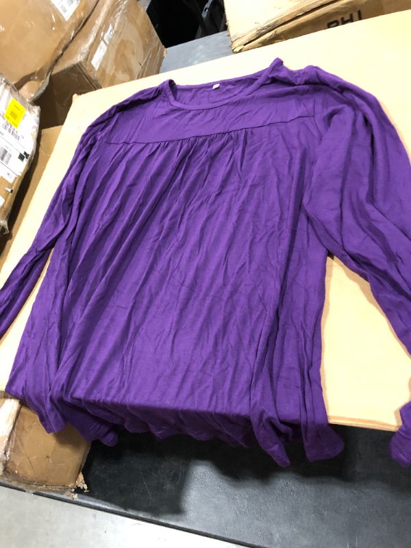 Photo 1 of women's large purple dress shirt 
long sleeve