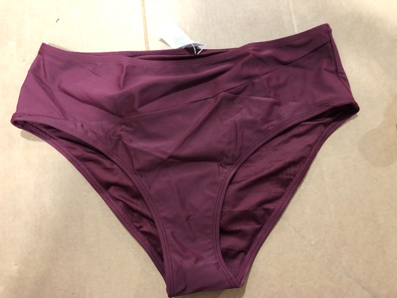 Photo 2 of Shangrila Solids Folded High Waist Bikini Bottom
xl