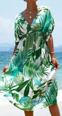 Photo 1 of Whitley Tropical V Neck Dress
medium