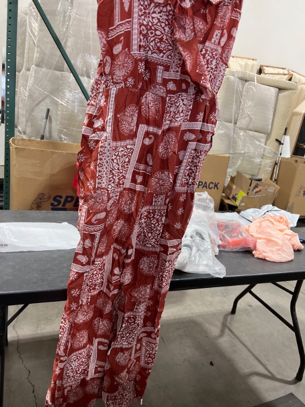 Photo 1 of Kaela Ethnic Print V-Neck Jumpsuit SIZE L 