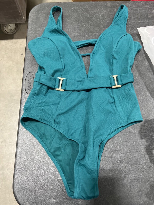 Photo 1 of Stunning Green One Piece Swimsuit SIZE L 