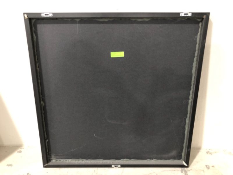 Photo 1 of McGraw Graphics Daisy Yellow  Pink Print Style Artwork Approx 34 x 34 Inches Framed in Black