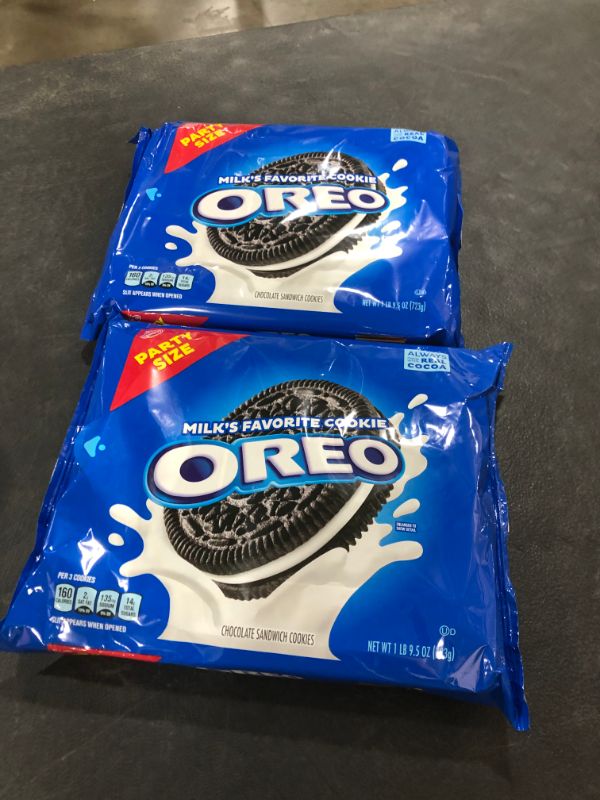 Photo 2 of 2 PACK! OREO Chocolate Sandwich Cookies, Party Size, 9.5 Oz
BB APRIL 20 2022