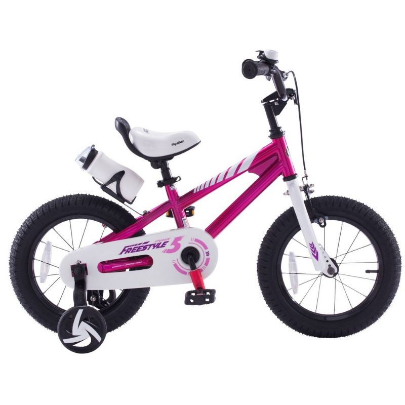 Photo 1 of FOR PARTS ONLY!!! RoyalBaby BMX Freestyle Pedal Brake Kids Bike for Boys and Girls Inch,Fuchsia (16 Inch with Training Wheels and Kickstand)
