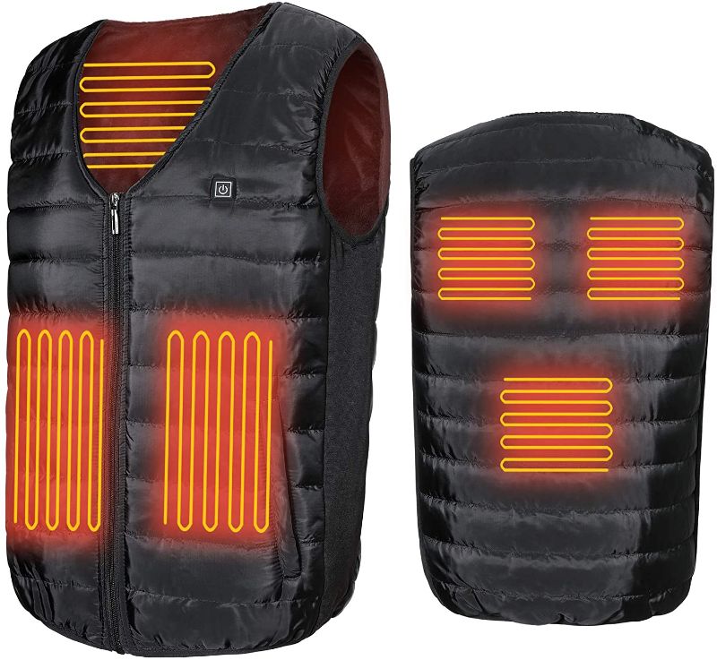 Photo 1 of Heated Vest,Heating Electric Vest USB Charging Cold-Proof Heating Clothes Washable (Battery Not Included), SIZE XL
