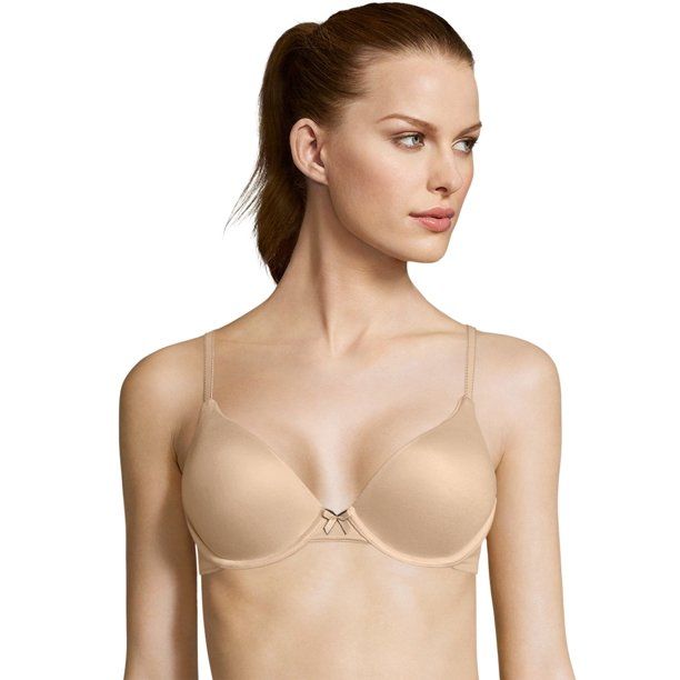 Photo 1 of Maidenform® Comfort Devotion® Demi T-Shirt Bra Latte Lift Black 34A Women's