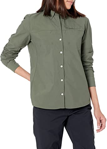 Photo 1 of Amazon Essentials Women's Long-Sleeve Classic-Fit Outdoor Shirt with Chest Pockets XXL