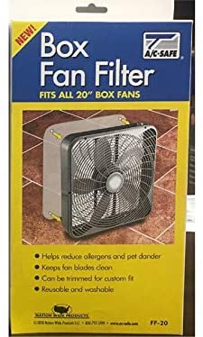 Photo 1 of AC Safe 20 in. W x 20 in. H Polyester Box Fan Filter (1 fan filter + 4 filter clips)
