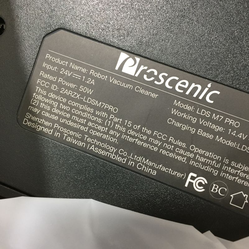 Photo 5 of Proscenic M7 Pro Robot Vacuum Cleaner, Laser Navigation, 2700Pa Powerful Suction, APP & Alexa Control, Multi Floor Mapping, Ideal for Pets Hair, Carpets and Hard Floors, Black