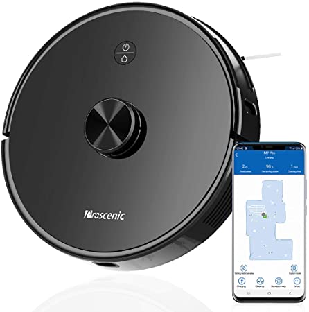 Photo 1 of Proscenic M7 Pro Robot Vacuum Cleaner, Laser Navigation, 2700Pa Powerful Suction, APP & Alexa Control, Multi Floor Mapping, Ideal for Pets Hair, Carpets and Hard Floors, Black