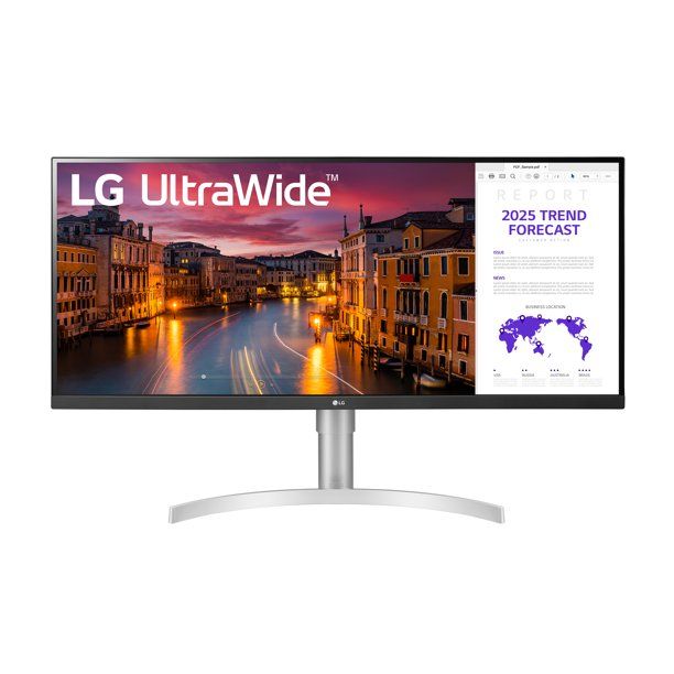 Photo 1 of LG 34 inch 21:9 IPS HDR WFHD 3-Side Virtually Borderless Monitor - 34WN650-W